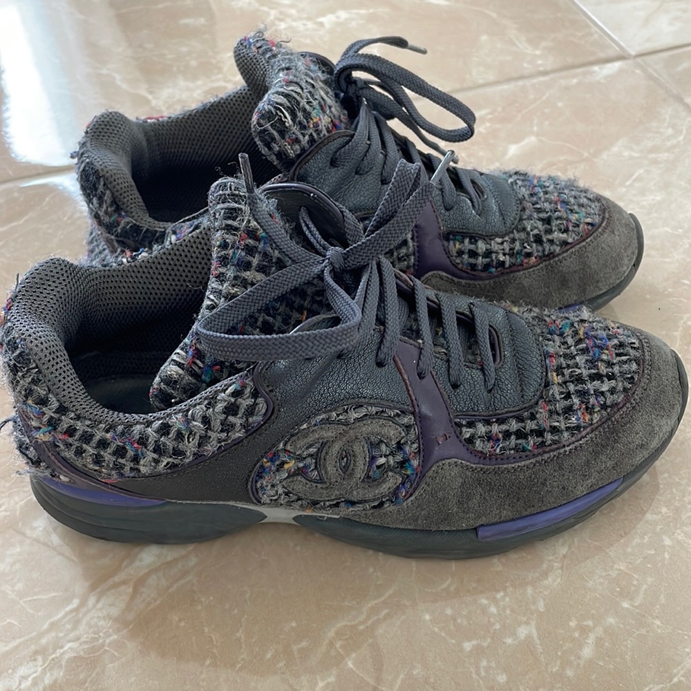 Chanel tweed sneaker